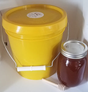 A Gallon of Raw Blended honey (Mixture of Wildflower and Buckwheat)